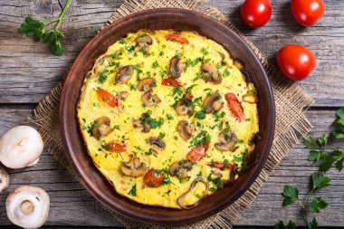 mantarlı omlet