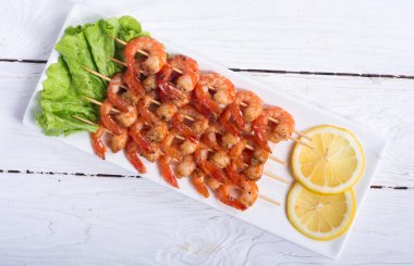 ızgara karides şiş