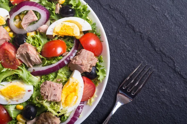 Salată de ton cu roșii — Fotografie, imagine de stoc