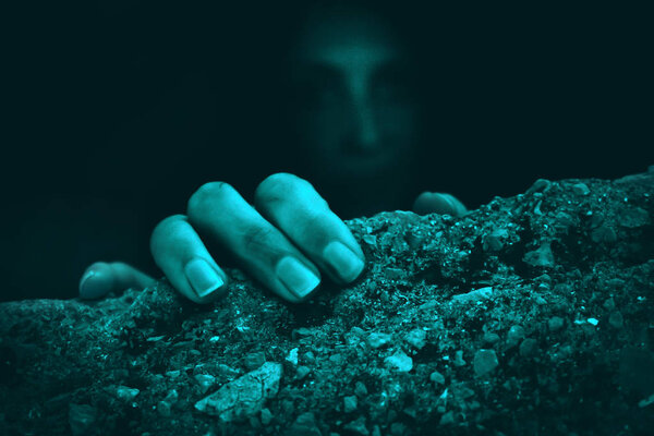 Horror scene of a scary woman