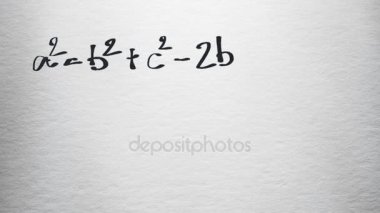 Matematik formül örnekleri serbest el dokulu temiz kağıt üzerinde yazılı