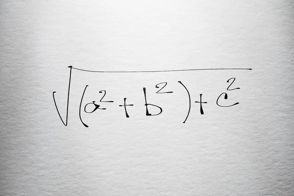 Mathematic Formula Examples Free Hand Written Textured Clean Paper — Stock Photo, Image