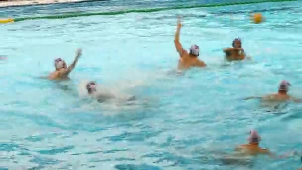 リエカ クロアチアの Len 水球ヨーロッパ カップ 男子スーパー決勝 リエカ Cro 2018 日リエカでのセルビアに対するクロアチア勝利壮大なマッチ — ストック動画