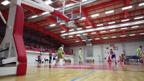 Rijeka April 2018 Basketballspiel Skrljevo Gegen Cibona Kroatische Premium Liga — Stockvideo