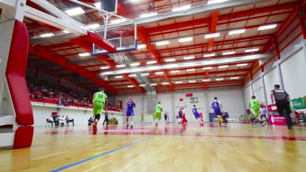 Rijeka April 2018 Basketballspiel Skrljevo Gegen Cibona Kroatische Premium Liga — Stockvideo
