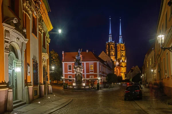 Escena nocturna en Wroclaw _ — Foto de Stock