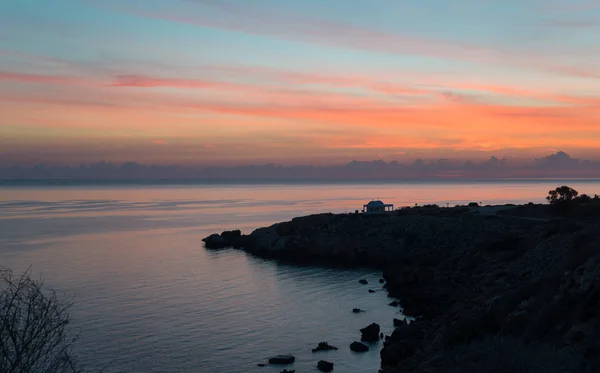 Východ slunce scéna v Cape Greco — Stock fotografie