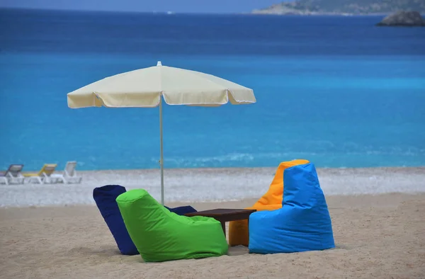 Comfortabele plek voor relaxon strand — Stockfoto