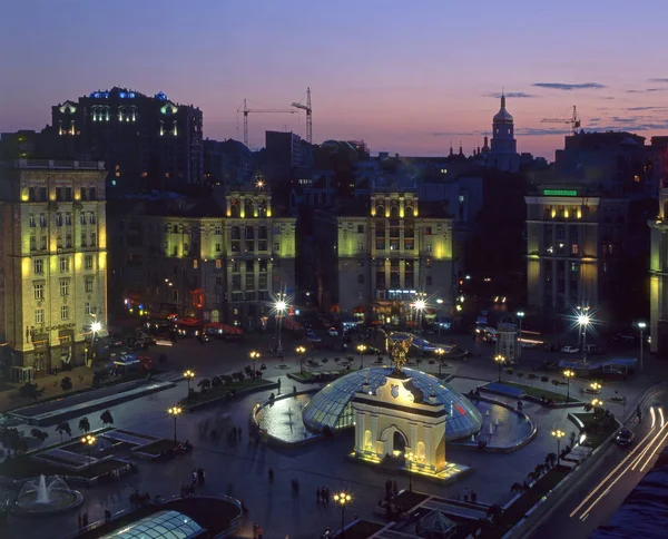 Maidan Nezalezhnosti tér felülnézet — Stock Fotó