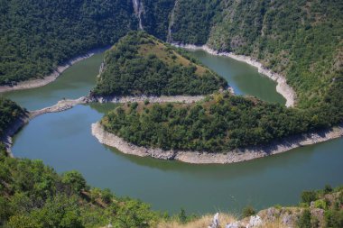 Uvac Kanyonu Üstten Görünüm