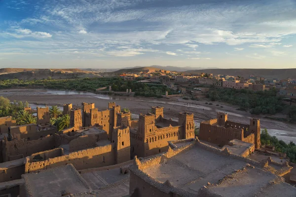 Clay fortress Ait Ben Haddou - view from above — Stock Photo, Image