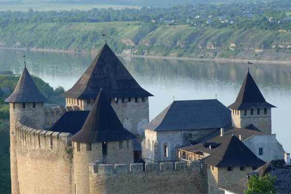 Khotyn fortress top view — Stock Photo, Image