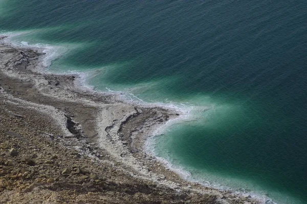 Salt Patterns Dead Sea Top View — Stock Photo, Image