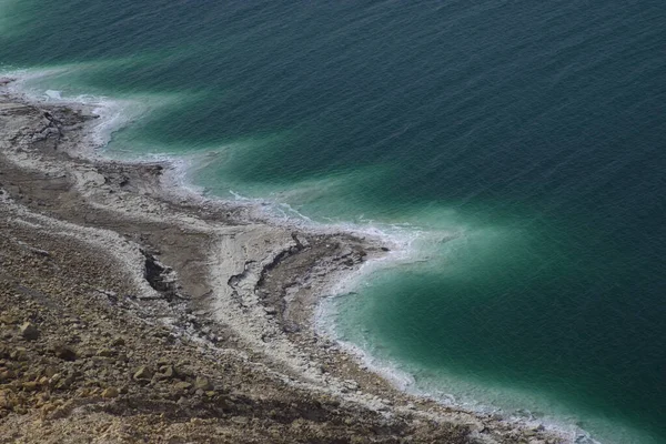 Modelli Sale Vicino Mar Morto Vista Dall Alto Sopra — Foto Stock