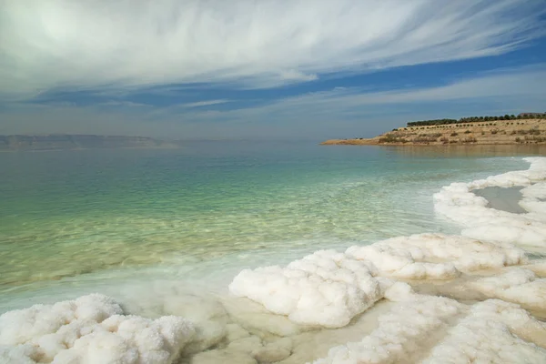 Sal Del Mar Muerto Primer Plano Agua Mar Transparente Hermoso —  Fotos de Stock