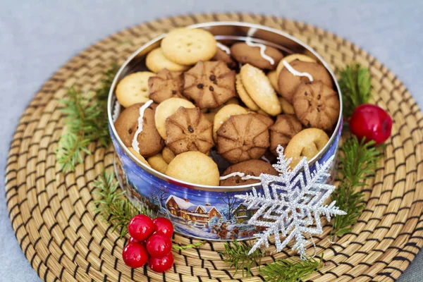 Biscoitos Natal Biscoitos Natal Tradicionais — Fotografia de Stock