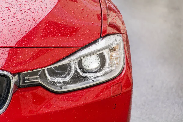 Múnich Alemania Junio Luz Trasera Coche Bmw Rojo Moderno — Foto de Stock