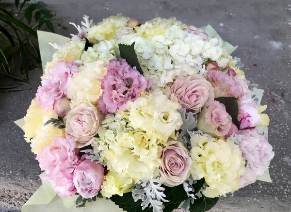 Flower Box of Pink Roses,Peonies and Hydrangea