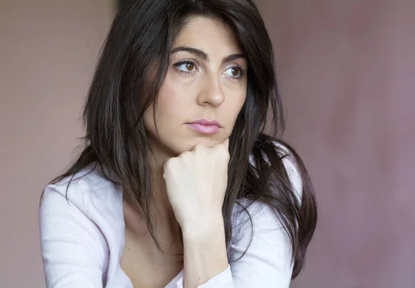 Portrait Young Depressed Woman — Stock Photo, Image