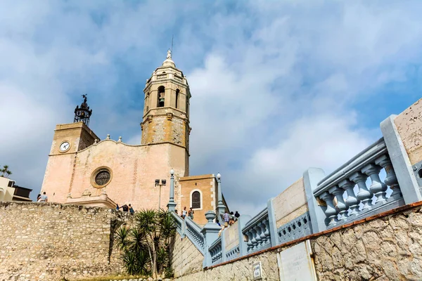 Sitges Spain June 2018 Εκκλησία Του Sant Bertomeu Και Santa — Φωτογραφία Αρχείου