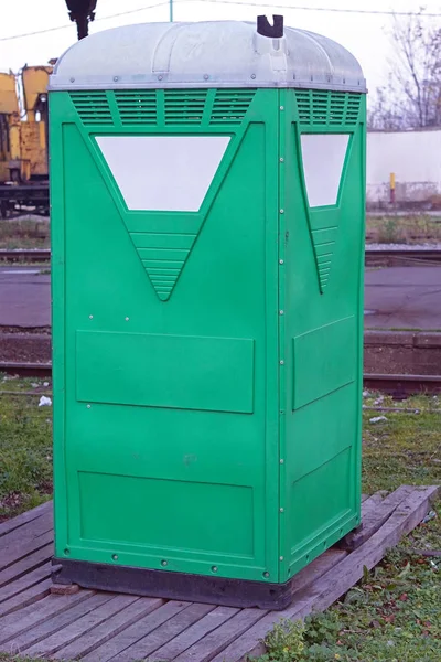 Toilet portabel hijau — Stok Foto