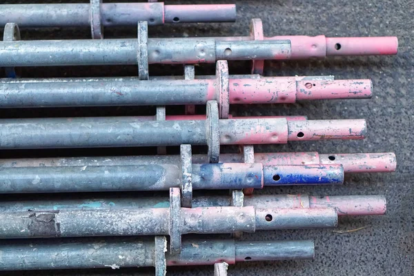 Andaimes tubos de aço — Fotografia de Stock