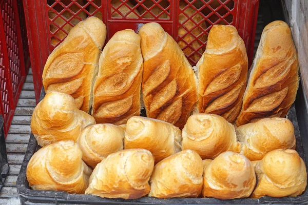 신선한 빵 배달 — 스톡 사진