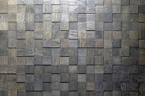 Black wood squares background — Stock Photo, Image