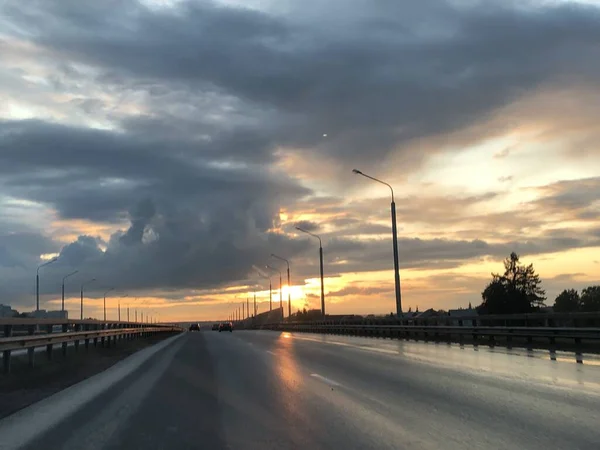 Road Sunset Empty Road — Stock Photo, Image