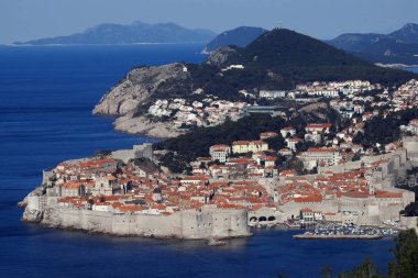 Eski şehir Dubrovnik Hırvatistan Adriyatik sahil panoramik manzaralı          