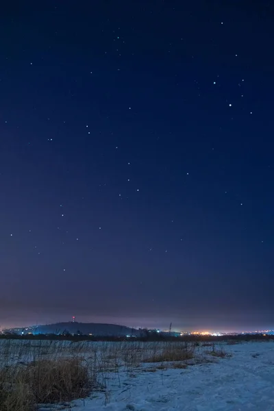 Céu Noturno Com Estrelas — Fotografia de Stock