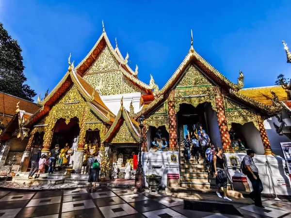 2019 Chiang Mai Thailand Wat Phra Doi Suthep Theravada Buddhist — 스톡 사진