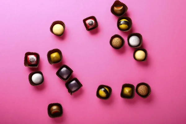 Mezcla de caramelo en rosa —  Fotos de Stock