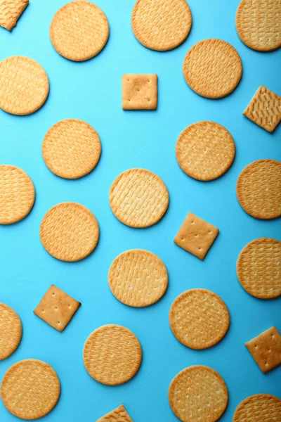 Craker biscuits pattern above — Stock Photo, Image