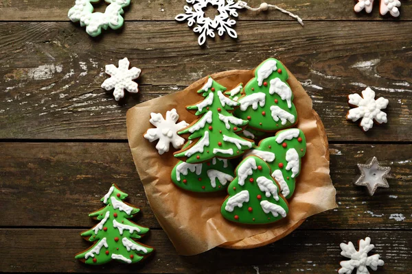 Nuevos años galletas de jengibre arriba — Foto de Stock