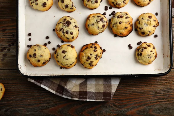 Biscoitos de manteiga com chips de chocolate — Fotografia de Stock