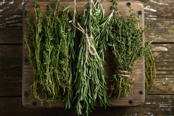 Fresh herbs in bunches — Stock Photo, Image