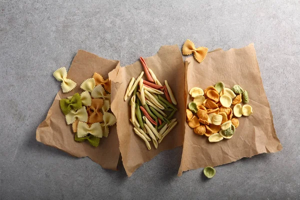 Raw italian pasta set — Stock Photo, Image