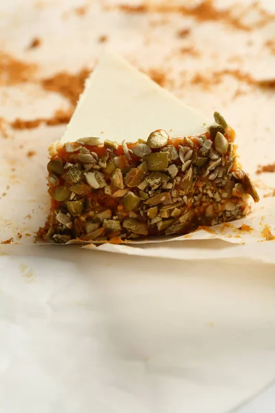 Cheesecake cu semințe de dovleac — Fotografie, imagine de stoc