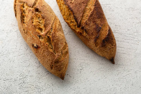 Due pagnotta di pane vista dall'alto — Foto Stock