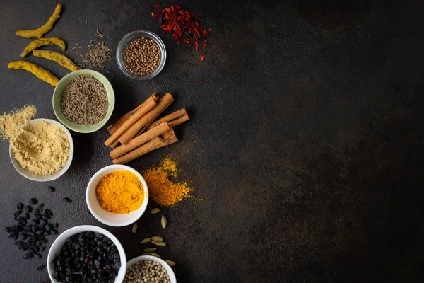 Different spice set top view — Stock Photo, Image