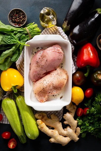 준비가 요리의 닭고기 — 스톡 사진