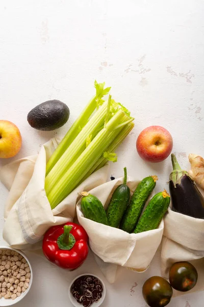 Legumes Frescos Para Cozinhar Alimentos Saudáveis Vista Superior — Fotografia de Stock