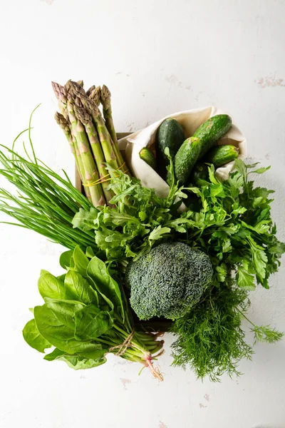 Fresh Green Veggies Clean Food Concept — Stock Photo, Image