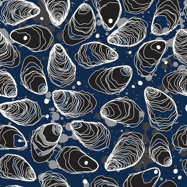 Abstrakcyjny rysunek linii ostryg Bezszwowy wzór z kolorowym plazmy — Wektor stockowy