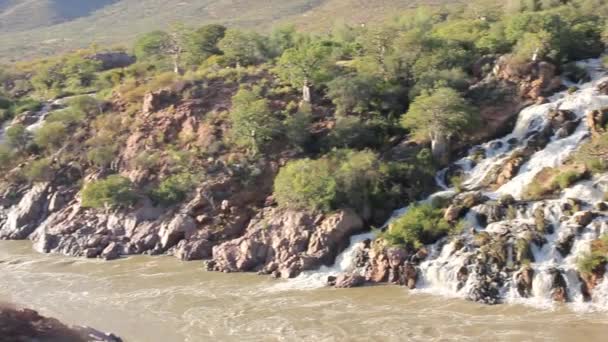 The Epupa falls, Namibia — Stock Video