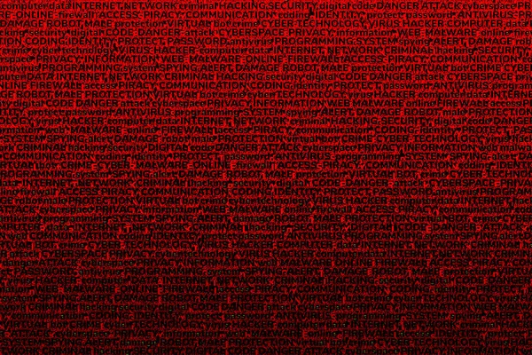 Blood-red bright background consisting of terms on the topic of — 스톡 사진