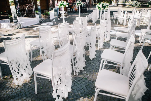Row of chairs at the wedding — Stock Photo, Image