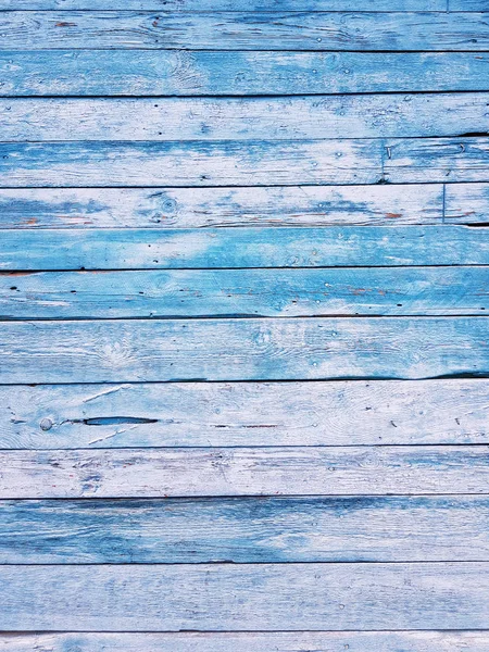Textuur Achtergrond Van Blauwe Horizontale Planken — Stockfoto