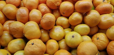 Markette olgun mandalina satışı